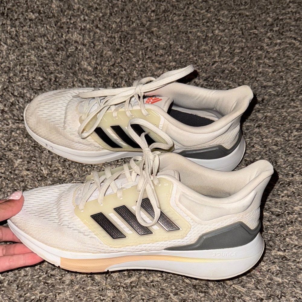 Adidas White and Black Volleyball Shoes